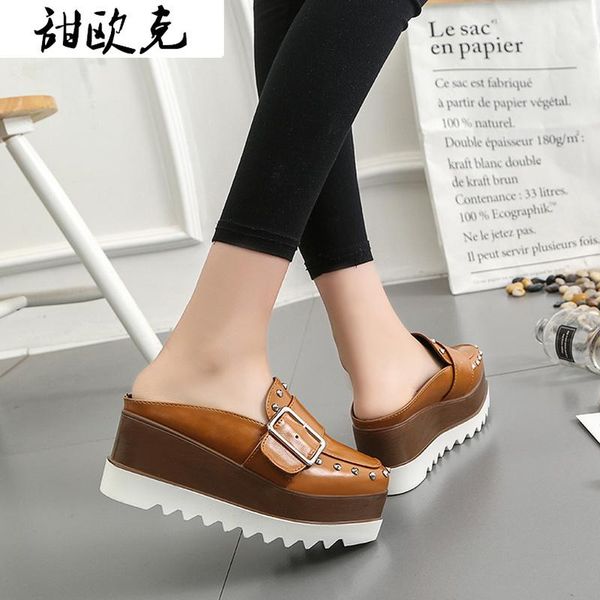 summer new non-slip platform women sandals fashion rivet square buckle baotou women sandals outdoor casual shoes, Black
summer new non-slip platform women sandals fashion rivet square buckle baotou women sandals outdoor casual shoes, Black