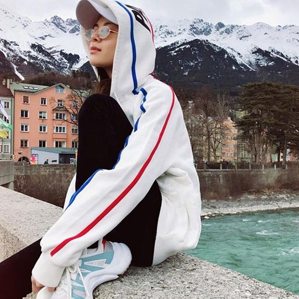 2021 red blue striped letter print new hip hop oversized women's hoodie designer sweater winter plus size 2eml, Black
2021 red blue striped letter print new hip hop oversized women's hoodie designer sweater winter plus size 2eml, Black