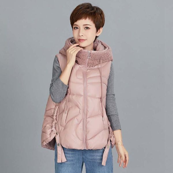 fleece spliced glossy winter women vest quilting drawstring hooded winter waistcoat vest jacket plus size clothing for women, Black;white
fleece spliced glossy winter women vest quilting drawstring hooded winter waistcoat vest jacket plus size clothing for women, Black;white
