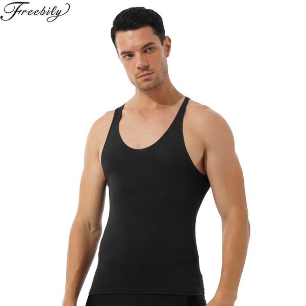men' tank plus size men summer casual round neck sleeveless slim fit t-shirt thin stretchy undershirt fitness sport vest, White;black
men' tank plus size men summer casual round neck sleeveless slim fit t-shirt thin stretchy undershirt fitness sport vest, White;black