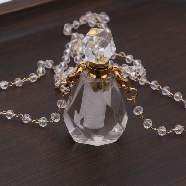 pendant necklaces necklace natural stone clear quartz charming perfume bottle 20x37mm for women romantic gift, Silver
pendant necklaces necklace natural stone clear quartz charming perfume bottle 20x37mm for women romantic gift, Silver