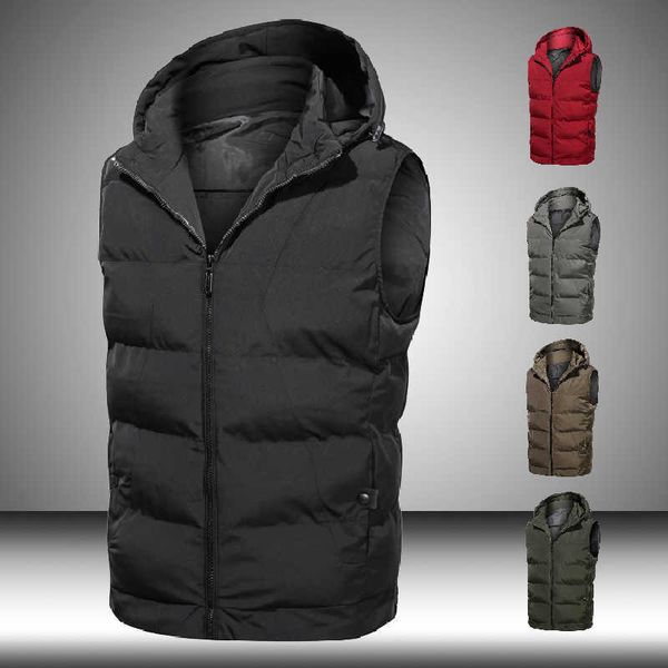 fashion mens jacket winter hooded sleeveless vest thermal soft cotton coats thicken casual solid color waistcoat male windbreak 210603, Black;white
fashion mens jacket winter hooded sleeveless vest thermal soft cotton coats thicken casual solid color waistcoat male windbreak 210603, Black;white
