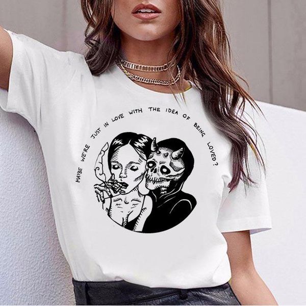 women's t-shirt tshirt women 2021 skull devil horror print ins gothic harajuku streetwear aesthetic anime kpop fashion casual wear, White
women's t-shirt tshirt women 2021 skull devil horror print ins gothic harajuku streetwear aesthetic anime kpop fashion casual wear, White