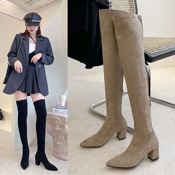 boots stretch over-the-knee women's 2022 autumn and winter look thin thick-heeled high-heeled small size, Black
boots stretch over-the-knee women's 2022 autumn and winter look thin thick-heeled high-heeled small size, Black