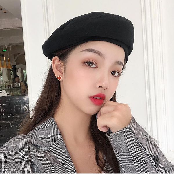 women beret artist warm cotton octagonal flat cap autumn winter beanie hat vintage elegant hats solid color berets, Blue;gray
women beret artist warm cotton octagonal flat cap autumn winter beanie hat vintage elegant hats solid color berets, Blue;gray