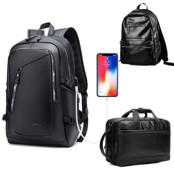 backpack pu leather men lap15.6 inch male bagpack travel notebook waterproof school bag pack student usb charging smart bags
backpack pu leather men lap15.6 inch male bagpack travel notebook waterproof school bag pack student usb charging smart bags