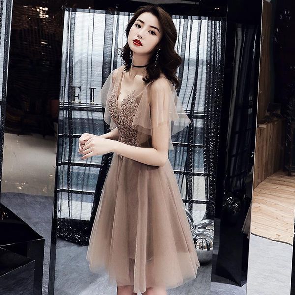 ethnic clothing deep v-neck mini formal party dress appliques beading tulle celebrity gown lady summer ball vestidos de fasta, Red
ethnic clothing deep v-neck mini formal party dress appliques beading tulle celebrity gown lady summer ball vestidos de fasta, Red