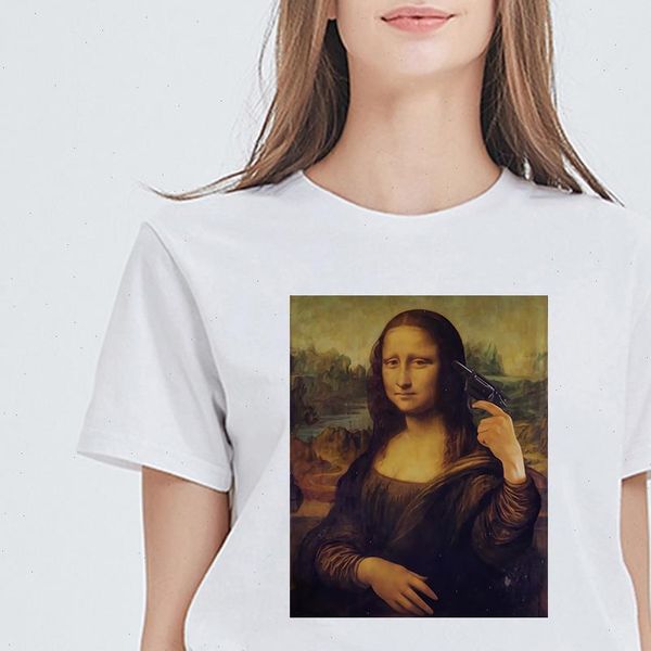 new t shirt women aesthetic retro mona lisa harajuku t shirt lovely tshirt trendy vintage vestidos vogue gorgeous top, White
new t shirt women aesthetic retro mona lisa harajuku t shirt lovely tshirt trendy vintage vestidos vogue gorgeous top, White