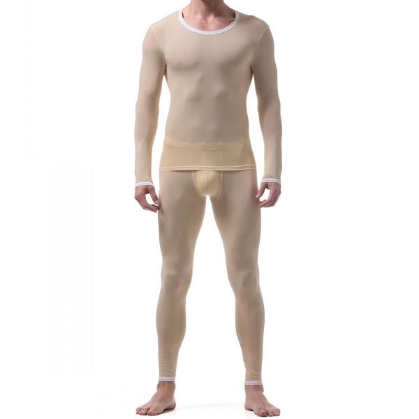 2PCS Men Undershirts Sets Ultra-thin Ice Silk Long Sleeve Top + Trousers Sexy Male Pajamas Sleepwear Stretch Transparent Suits, Skin
2PCS Men Undershirts Sets Ultra-thin Ice Silk Long Sleeve Top + Trousers Sexy Male Pajamas Sleepwear Stretch Transparent Suits, Skin
