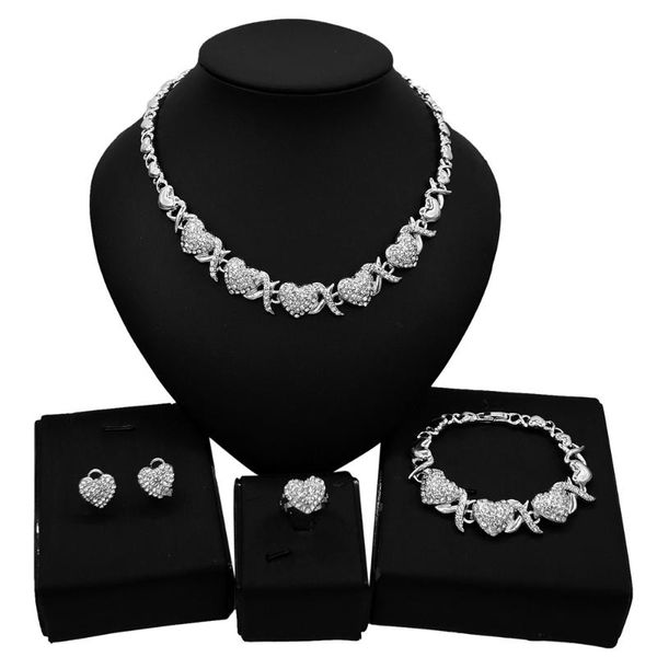 earrings & necklace yulaili latest fashion design ladies exquisite jewelry set heart shaped love xo bracelet ring wedding, Silver
earrings & necklace yulaili latest fashion design ladies exquisite jewelry set heart shaped love xo bracelet ring wedding, Silver