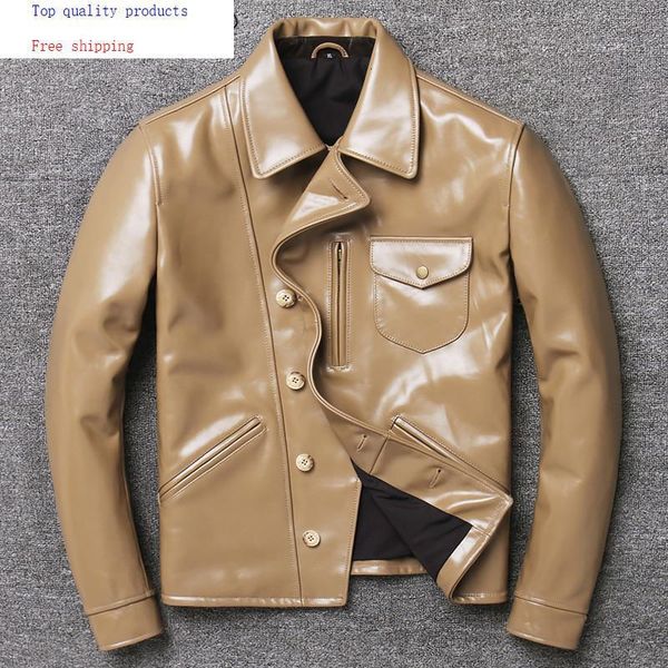 men's leather & faux genuine jacket men short real cow coat spring autumn motorcycle jackets casaco 1810 yy1363, Black
men's leather & faux genuine jacket men short real cow coat spring autumn motorcycle jackets casaco 1810 yy1363, Black
