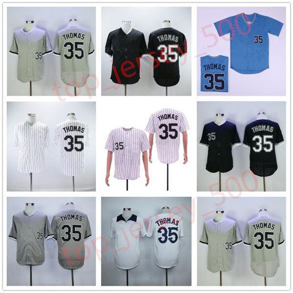 retror vintage 35 frank thomas baseball jerseys men pullover flexbase pinstripe cool base team black white grey blue excellent quality, Blue;black
retror vintage 35 frank thomas baseball jerseys men pullover flexbase pinstripe cool base team black white grey blue excellent quality, Blue;black