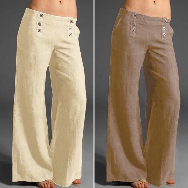 women's pants & capris fashion 2021 women wide leg zanzea casual high elastic wasit long pantalon spring trousers palazzo button turnip, Black;white
women's pants & capris fashion 2021 women wide leg zanzea casual high elastic wasit long pantalon spring trousers palazzo button turnip, Black;white