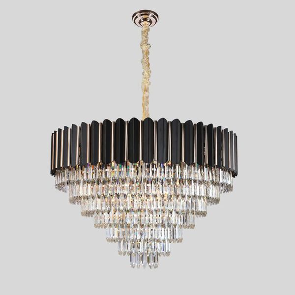 chandeliers modern stainless steel crystal black round oval lustre led chandelier lighting lamp light for foyer
chandeliers modern stainless steel crystal black round oval lustre led chandelier lighting lamp light for foyer