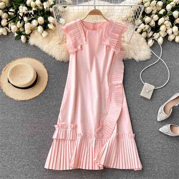 fashion long vest dress for women ruffles o neck sleeveless loose korean midi dresses summer pink white black 210607, Black;gray
fashion long vest dress for women ruffles o neck sleeveless loose korean midi dresses summer pink white black 210607, Black;gray