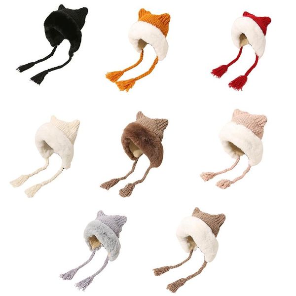 berets lovely cat ear hat braid plush lei feng winter bomber both for women men earmuffs thick warm cold protection l5yb, Blue;gray
berets lovely cat ear hat braid plush lei feng winter bomber both for women men earmuffs thick warm cold protection l5yb, Blue;gray