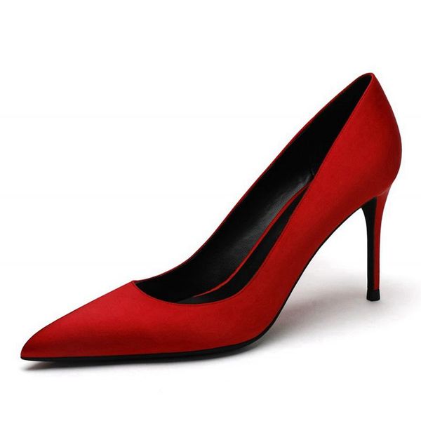 dress shoes women red wedding office high heels silk pumps lady pointed toe female bridal big size 34-41 8cm thin heel m0020, Black
dress shoes women red wedding office high heels silk pumps lady pointed toe female bridal big size 34-41 8cm thin heel m0020, Black