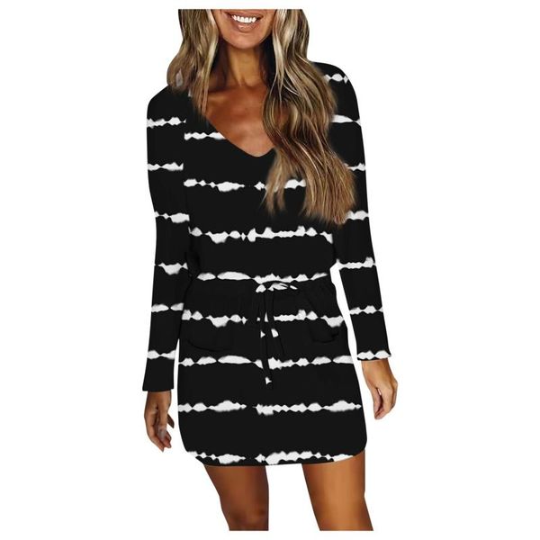casual dresses women dress striped print long sleeve v-neck summer party a line bench mini elegant plus size drawstring, Black;gray
casual dresses women dress striped print long sleeve v-neck summer party a line bench mini elegant plus size drawstring, Black;gray