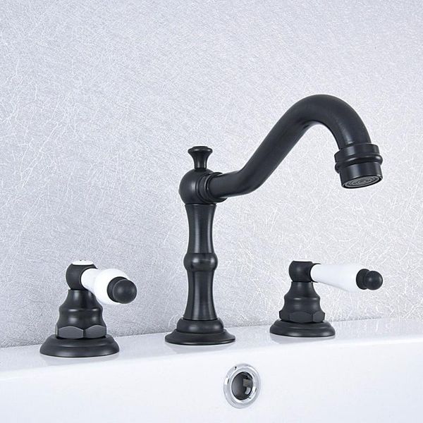 bathroom sink faucets basin black oil rubbed bronze faucet double handle 3 hole deck mounted bathtub cold mixer tap tnf542
bathroom sink faucets basin black oil rubbed bronze faucet double handle 3 hole deck mounted bathtub cold mixer tap tnf542