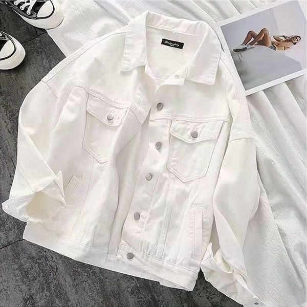 women's jackets womens solid denim jacket loose korean basic casual daily ulzzang style fashion autumn all-match outwear coat, Black;brown
women's jackets womens solid denim jacket loose korean basic casual daily ulzzang style fashion autumn all-match outwear coat, Black;brown