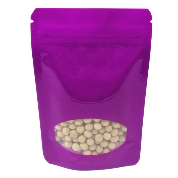 storage bags 1000pcs purple smooth stand up aluminum foil zipper recyclable pack pouches self sealing clear window candy nuts bag
storage bags 1000pcs purple smooth stand up aluminum foil zipper recyclable pack pouches self sealing clear window candy nuts bag