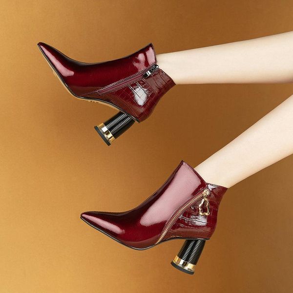 boots retro zippers female autumn winter shoes women genuine leather ankle est party woman, Black
boots retro zippers female autumn winter shoes women genuine leather ankle est party woman, Black