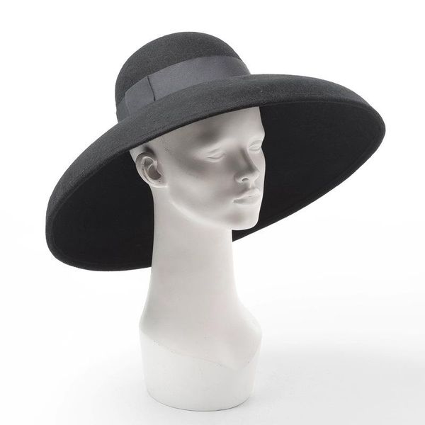 stingy brim hats vintage luxury catwalk black pure wool felt floppy hat wide women winter fedora cloche bowler wedding party, Blue;gray
stingy brim hats vintage luxury catwalk black pure wool felt floppy hat wide women winter fedora cloche bowler wedding party, Blue;gray
