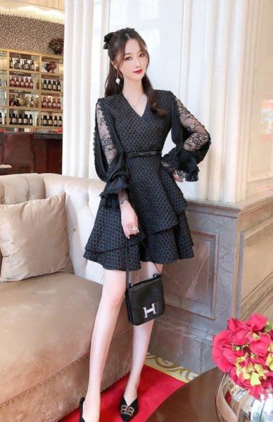 casual dresses bk11334 fashion women 2021 spring dress luxury european design party style, Black;gray
casual dresses bk11334 fashion women 2021 spring dress luxury european design party style, Black;gray