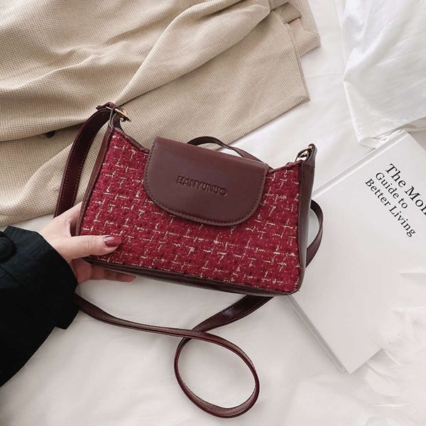 hbp single shoulder underarm women's 2021 new fashion slung fabric small square bag