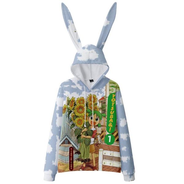 women's hoodies & sweatshirts yotsuba koiwai four pulôver com capa de coelho solta, anime casual 3d, moletom capuz sexy, feminino e fof, Black
women's hoodies & sweatshirts yotsuba koiwai four pulôver com capa de coelho solta, anime casual 3d, moletom capuz sexy, feminino e fof, Black