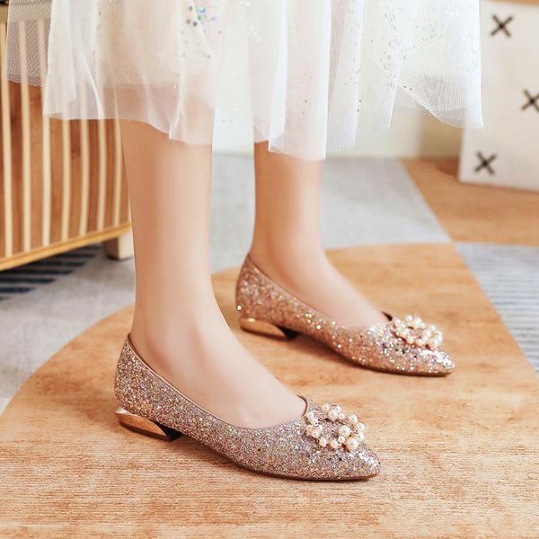 2 cm shallow simple fashion shimmering flash diamond low-heeled shoes career casual simple business women's shoes, Black
2 cm shallow simple fashion shimmering flash diamond low-heeled shoes career casual simple business women's shoes, Black