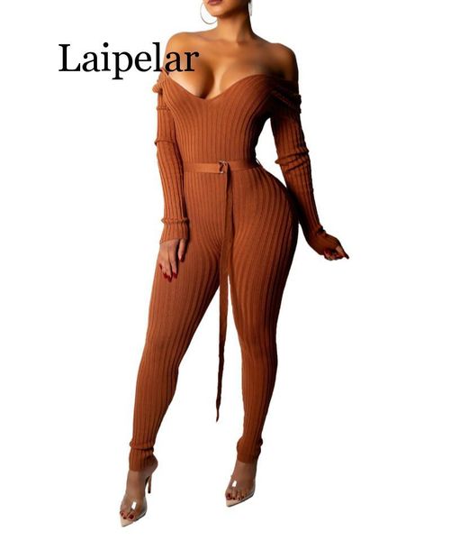 gym clothing laipelar solid off shoulder ribbed jumpsuit with belt women v neck long sleeve romper night club overalls knitting jumper, White;black
gym clothing laipelar solid off shoulder ribbed jumpsuit with belt women v neck long sleeve romper night club overalls knitting jumper, White;black