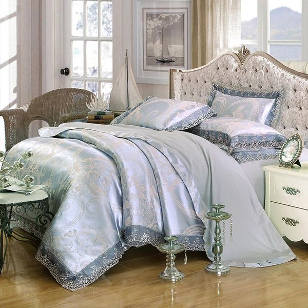 bedding sets luxury jacquard silk cotton set king size 4/6pcs bed linen duvet cover lace satin sheet pillowcases
bedding sets luxury jacquard silk cotton set king size 4/6pcs bed linen duvet cover lace satin sheet pillowcases