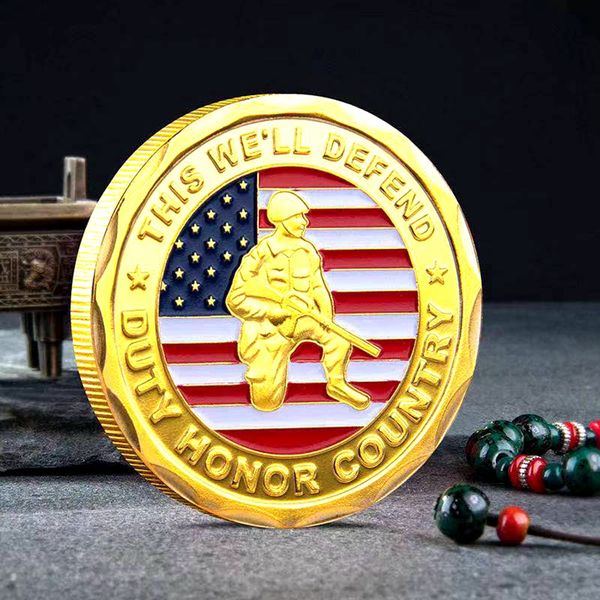 2pcs non magnetic proud served this we'll defend duty honor country veteran day us flag army craft challenge coin with capsule
2pcs non magnetic proud served this we'll defend duty honor country veteran day us flag army craft challenge coin with capsule