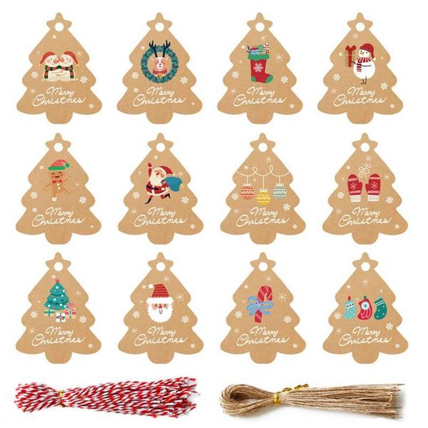 greeting cards 50pcs kraft paper gift tags merry christmas label tag with rope tree ornaments hang party diy decor
greeting cards 50pcs kraft paper gift tags merry christmas label tag with rope tree ornaments hang party diy decor