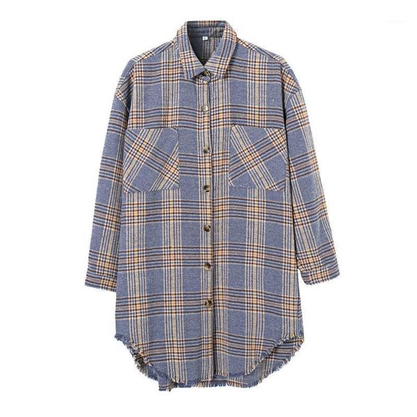 women's wool & blends nice vintage woman oversized purple plaid shirt coat fad fashion ladies autumn loose long sleeve outerwear female, Black
women's wool & blends nice vintage woman oversized purple plaid shirt coat fad fashion ladies autumn loose long sleeve outerwear female, Black