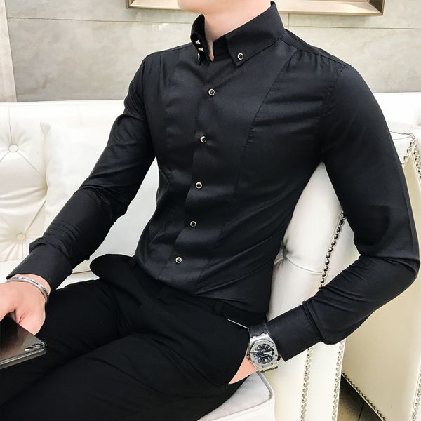 men new british-style of fashion clothes 2021 will see half a sleeve men's casual fit fine shirts for hombre 3xl-m zrsb, Black;brown
men new british-style of fashion clothes 2021 will see half a sleeve men's casual fit fine shirts for hombre 3xl-m zrsb, Black;brown