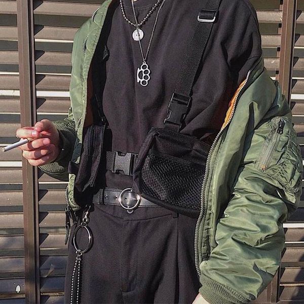 chest rig bag hip-hop tactical streetwear waist pack outdoor functional vest bags two pockets harness punk chest bag
chest rig bag hip-hop tactical streetwear waist pack outdoor functional vest bags two pockets harness punk chest bag
