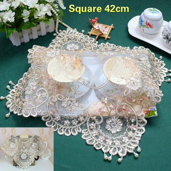 european luxury sequins beaded lace tablecloth table runner kitchen placemat appliances cover cloth wedding cup mat
european luxury sequins beaded lace tablecloth table runner kitchen placemat appliances cover cloth wedding cup mat