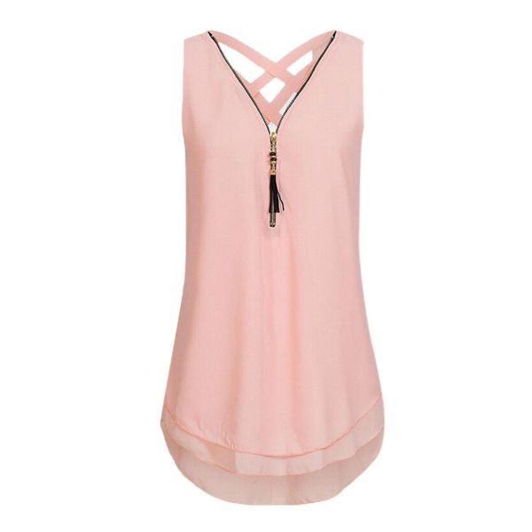 women loose sleeveless tank cross back hem layed zipper v-neck t shirts hollow comfortable ladies sleeveless vest, Black;white
women loose sleeveless tank cross back hem layed zipper v-neck t shirts hollow comfortable ladies sleeveless vest, Black;white