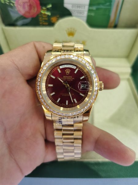 original box certificate 18k gold president daydate diamonds watch men stainless diamond bezel automatic wristwatch male watches 2813, Slivery;brown
original box certificate 18k gold president daydate diamonds watch men stainless diamond bezel automatic wristwatch male watches 2813, Slivery;brown
