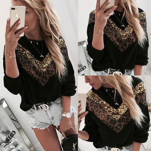 fashion casual long sleeve leopard cap sleeve squin patchwork longs sleeve women blouse casual long and shirt fall clothing, White
fashion casual long sleeve leopard cap sleeve squin patchwork longs sleeve women blouse casual long and shirt fall clothing, White
