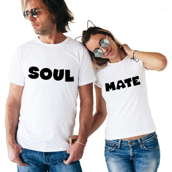 women's t-shirt couples t-shirts soulmates t shirt matching letter wedding tee couple tshirt anniversary gift honeymoon shirts, White
women's t-shirt couples t-shirts soulmates t shirt matching letter wedding tee couple tshirt anniversary gift honeymoon shirts, White