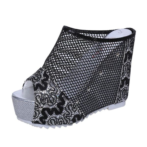 slippers summer high heel women mesh breathable flip flops hollow wedge shoes ladies, Black
slippers summer high heel women mesh breathable flip flops hollow wedge shoes ladies, Black