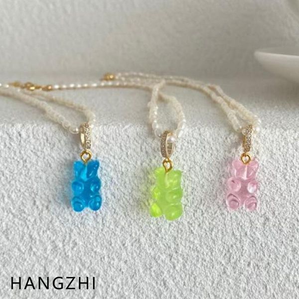 pendant necklaces hangzhi colorful clear resin gummy bear clavicle pearl chain charm necklace trendy jewelry gift for women girls 2021, Silver
pendant necklaces hangzhi colorful clear resin gummy bear clavicle pearl chain charm necklace trendy jewelry gift for women girls 2021, Silver