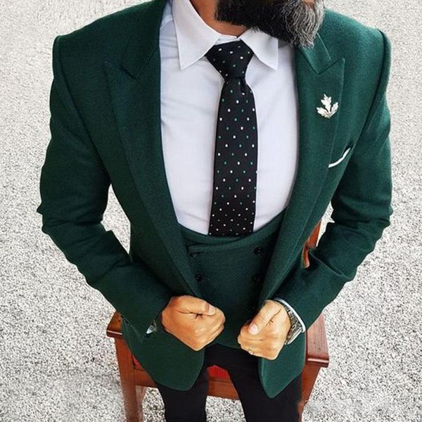 men's suits & blazers tailor made men 2021 dark green blazer three piece jacket black pants vest slim fit groom wedding tuxedos costume, White;black
men's suits & blazers tailor made men 2021 dark green blazer three piece jacket black pants vest slim fit groom wedding tuxedos costume, White;black