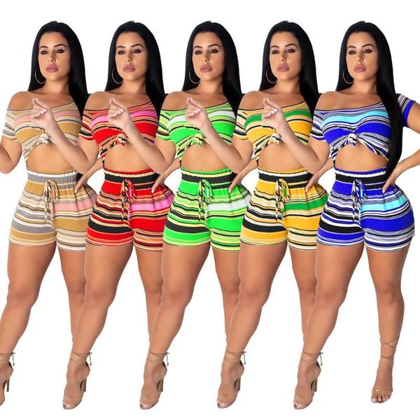 two piece dress women's nightclub bohemian two-piece multicolor striped print short sleeve shorts set slant neck one shoulder suit, White
two piece dress women's nightclub bohemian two-piece multicolor striped print short sleeve shorts set slant neck one shoulder suit, White