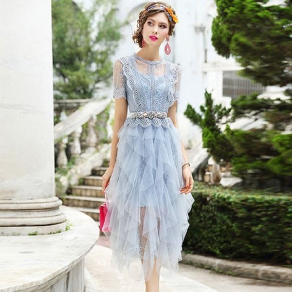 casual dresses solid slim o-neck women lace mesh women's summer dress age reduction fashion show thin irregular beauty skirt tkzb, Black;gray
casual dresses solid slim o-neck women lace mesh women's summer dress age reduction fashion show thin irregular beauty skirt tkzb, Black;gray