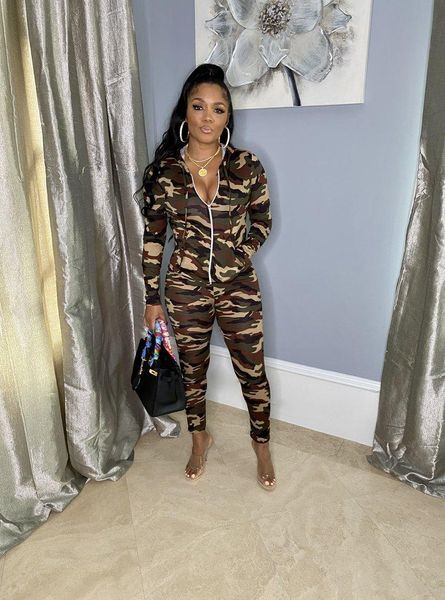 women's two piece pants 2021 design 2pcs women set spring autumn camouflage hooded zipper pencil casual, White
women's two piece pants 2021 design 2pcs women set spring autumn camouflage hooded zipper pencil casual, White