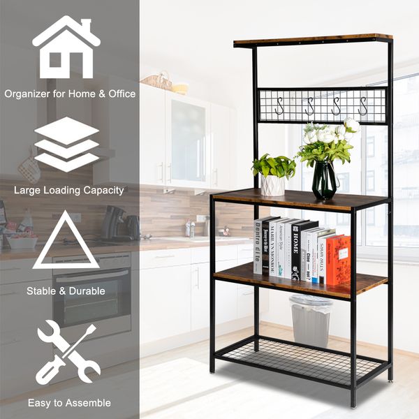 new 3 tier kitchen storage shelf with grid rack bread maker microwave oven metal rack black
new 3 tier kitchen storage shelf with grid rack bread maker microwave oven metal rack black